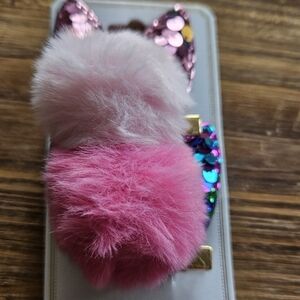 Pink and Purple Sequin Cat Ear Hair Clips